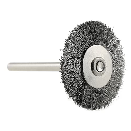 Wire Brush LUORNG 15pcs Stainless Steel 25mm Flat Wire Brushes Polishing Brush for Dremel Rotary Tool