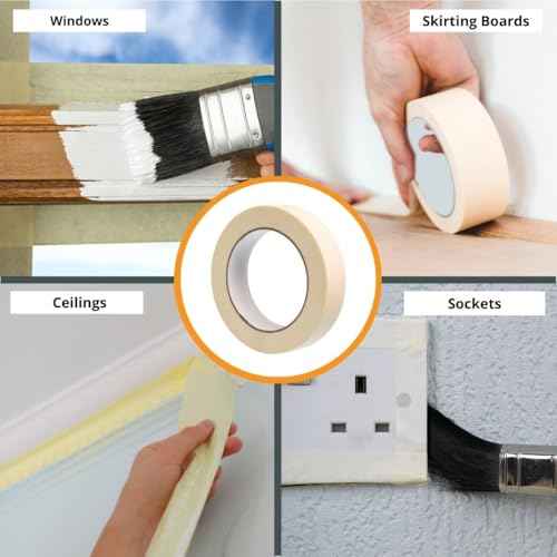 GTSE Masking Tape, 2 Rolls, 1 inch x 55 Yards (164 ft), Multi-Surface Adhesive Painting Tape, Perfect for Painting, Home, Office, School, Art, Crafts, Glass, Vinyl
