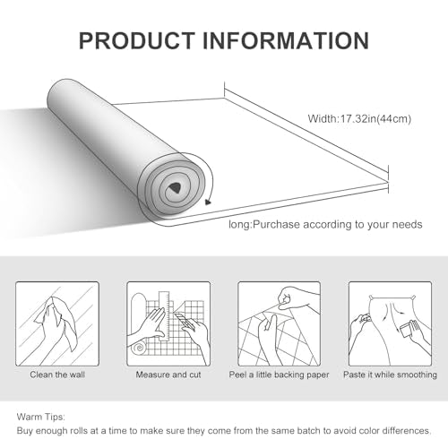 Yun-aeon Thick Metallic Dark Gray Peel and Stick Wallpaper 15.7"x 118.1" Matte Fridge Contact Paper for Countertops Vinyl Self Adhesive Removable Modern Wall Paper for Kitchen