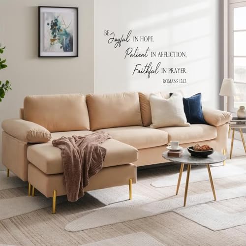 Be?Joyful?in?Hope,?Patient?in?Affliction,?Faithful?in?Prayer -Romans?12:12?Christian Quotes Bible Verse Vinyl Wall Decal Sticker, Carved Art Letter