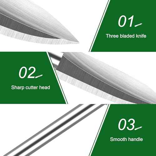 6 PCS FFyeiiy Wood Carving Bits, 1/8¡± HSS Rotate Tool Engraving Drill Bit Set, DIY Wood Carving Bits Crafts Grinding, Woodworking Rotary Tools Shank Universal Fitment