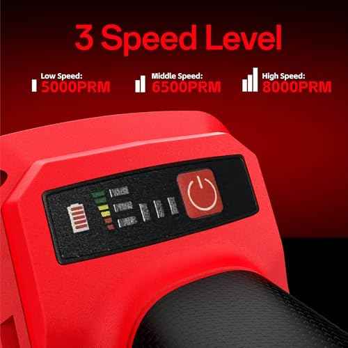 Cordless Angle Grinder Compatible, 4-1/2-Inch,1000RPM Brushless Motor with Cutting/Polishing Wheel Disc,Pin Wrench Kitbox For Metal Wood Polishing,Thin Steel (Red)