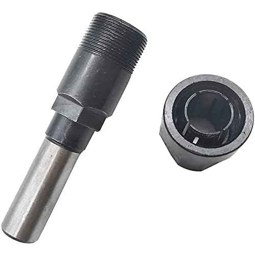 1/2 inches Shank Router Bit Collet Extension with 2-1/4 inches Additional Travel, Adapter for 1/2-inch Shank Bits Extends The Router Bit an Additional 2-1/4 inches