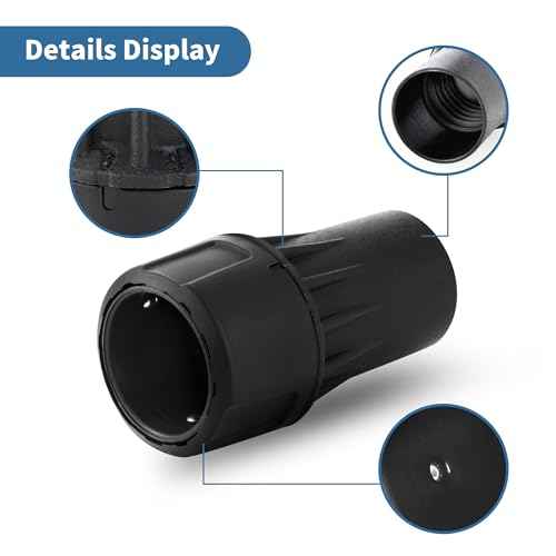 DWV9000 Universal Quick Connector, 1-1/4 Inch Dust Collection Adapter Fits for DeWalt Vacuum Hose on Sander, Miter Saw, Table Saw, Dust Extractors, Vacuum Attachments