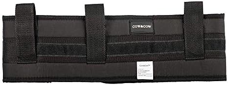 COW&COW Padded Gait Belt with 4 Handles and Quick Release Buckle 5.5 inchs(Black, Large/40inches-60inches)