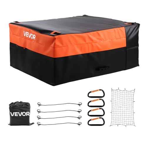 VEVOR Truck Bed Cargo Bag, Waterproof 840D PVC, 51.18 x 40.16 x 21.85 in (26 Cu. ft), Heavy Duty Cargo Bag for Truck Bed with Bungee Cords, Net and Carabiners, Fits a Variety of SUV & Pickup Trucks