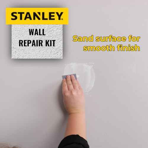 Stanley S 552 Drywall Patch Repair Kit -1x9.5 Fl Oz., Complete Drywall Patch Solution for Home DIY, Includes Wall Hole Filler, Spackle Wall Repair and Putty Hole Repair - 1 Pack