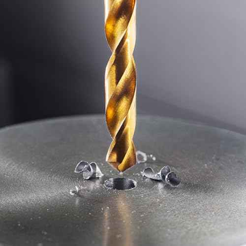 HARFINGTON 4pcs M35 High Speed Steel Cobalt Twist Drill Bit 1mm/0.04" Dia with Quick Change 1/4" Hex Shank Jobber Drill Bit for Metal, Steel, Copper, Aluminum, Zinc Alloy