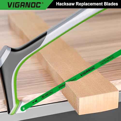 12" Hacksaw Replacement Blades, Bi-Metal High Speed Steel Hack Saw Blades - 32TPI HSS Saw Blades, 2 Pack