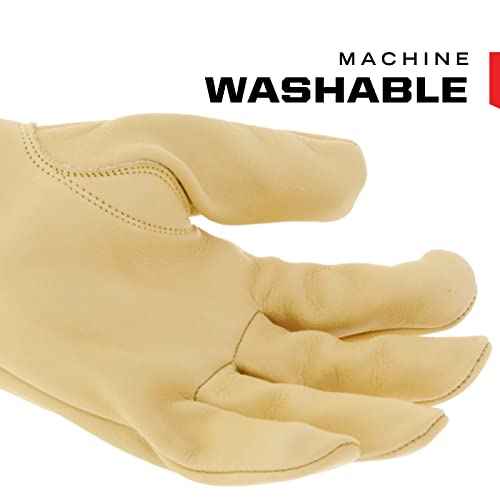 Mechanix Wear Leather Cow Driver - Breathable Leather Driver Gloves for Hand Safety - Elastic Cuff - Comfortable Fit - Water Resistant - Tan - Large