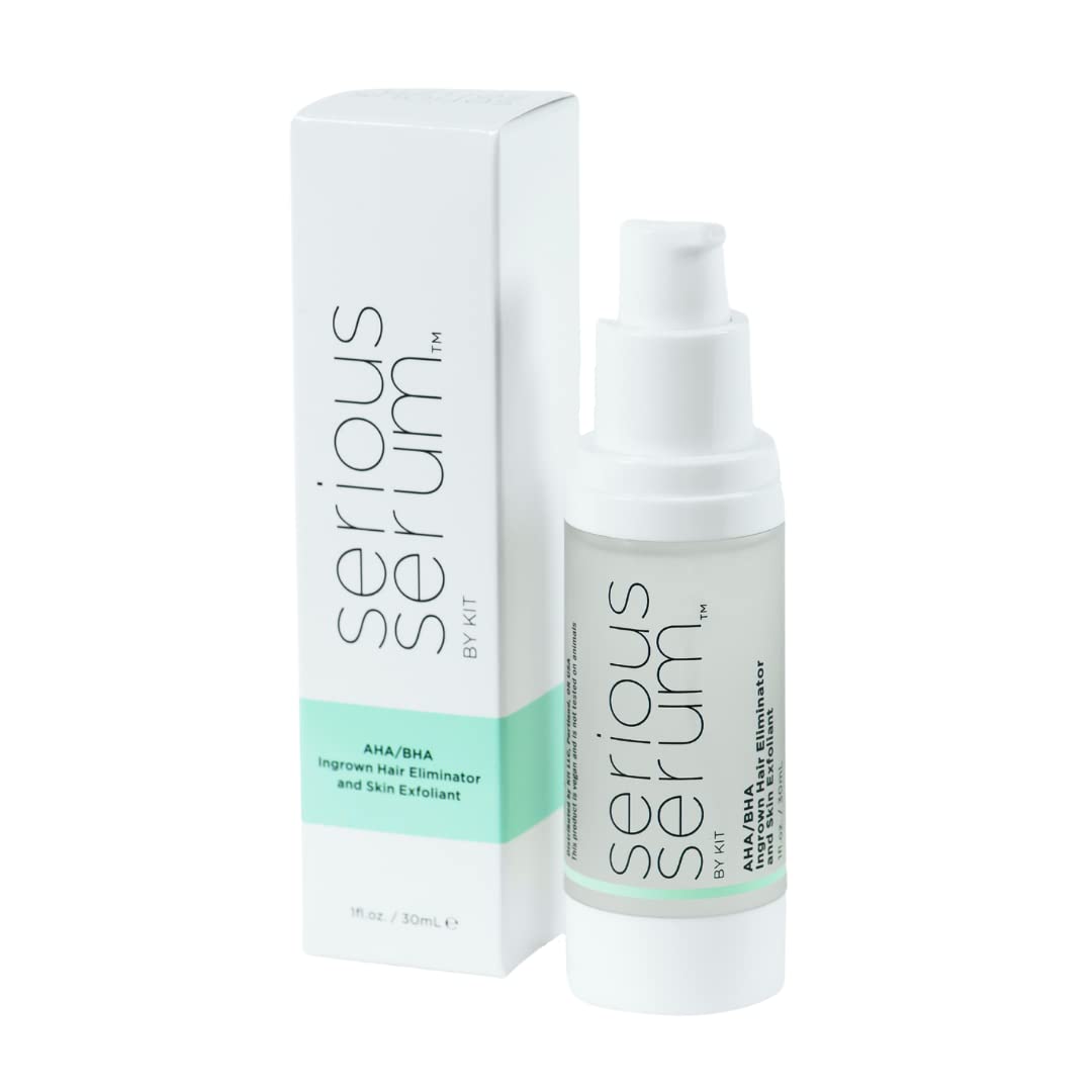 Serious Serum Vegan Ingrown Hair Serum And Aftershave For Ingrown Hairs, Razor Bumps, Razor Burn With BHAs and AHAs