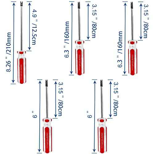 Litoexpe 5 Pcs Magnetic Spanner Screwdriver Set, U-Type Screwdriver Set, Screws Driver Tool, M1.7, M2.0, M2.3, M2.6, M2.8