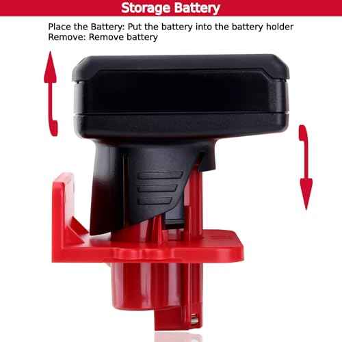 10 Packs Battery Holder Compatible with Mil-Waukee 12v Battery, Wall Mount Holder with 20 Screws for 12v Battery 1.5Ah 2.0Ah 2.5Ah 3.5Ah 4.0Ah 5.0Ah 6.0Ah 6.5Ah