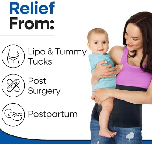 Abdominal Binder Post Surgery Tummy Tuck | Postpartum Belly Band Wrap | Post C Section Belly Binder | Stomach Compression Hernia Belt For Men or Women After Pregnancy Hysterectomy XXXL