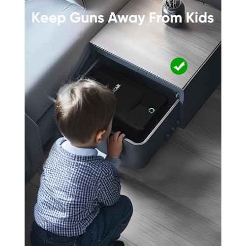 Gun Safe for Handgun Small Biometric Pistol Safe Fingerprint Quick Access Portable Gun Lock Box for Cars Travel Nightstand Bedside
