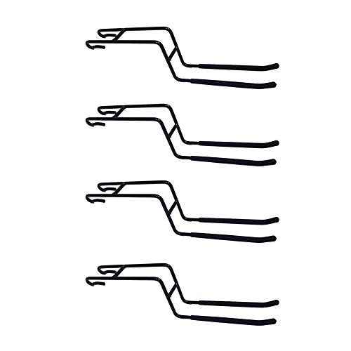 Proslat 63024 ProRack Double Side Hook Accessory Pack (4 Pack), Black, 6"