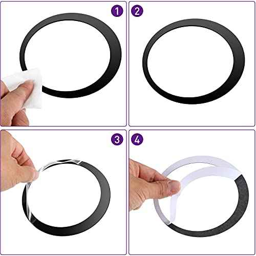Outus 72 Pieces Acrylic Circle Mirror Wall Sticker Round Wall Decor Decals Removable DIY Adhesive for Living Room Bedroom Home Decoration(Black,Sliver,Gold)