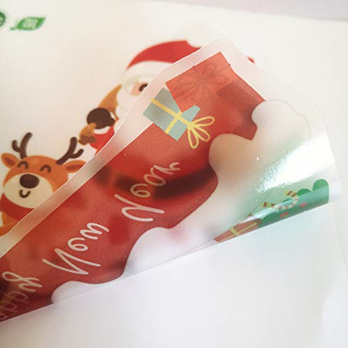 Christmas Switch Stickers Santa Claus and Snowman Removable Light Switch Stickers Bedroom Wall Decal for Christmas Decoration Home Room Decor(8pcs)