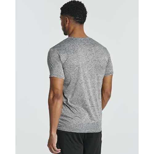 Real Essentials 5 Pack: Men¡¯s Short Sleeve Dry Fit T-Shirts ? Moisture Wicking Athletic Workout Gym Fitness Casual Tees