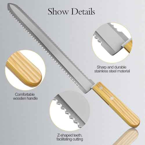 Professional Hive Uncapping Knife - Stainless Steel Serrated Honey Extraction Tool for Wax Removal and Beehive Maintenance
