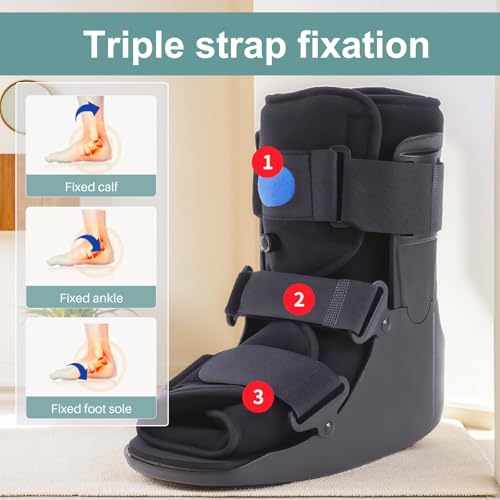 Orthopedic Walking Boot, Air Cam Walker Fracture Boot for Broken Foot, Sprains & Achilles Injuries, Lightweight Medical Inflatable Foot Support for Post-Surgery Recovery & Mobilit(Large)