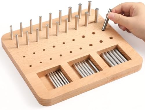 Wooden Peg board for Occupational Therapy with 3 Sizes of Pegs and Holes, Wood Pegboard for Finger Dexterity, Hands Therapy Peg Board to Improve Finger Motor Skills and Hand-Eye Coordination, 36 Holes