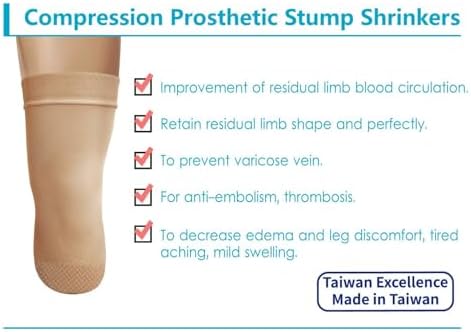 Prosthetic Stump Shrinkers–Below Knee, 40cm, Compression, Amputee Socks, 20-30, Daily use, Taiwan Excellence M