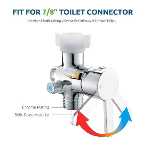 Hot and Cold Handheld Bidet Sprayer for Toilet, Warm Water Bidet with Adjustable Pressure, Hand Held Attachment for Warm Water, Ideal for Feminine Hygiene, Elderly Care, Pet, Cloth, Diaper