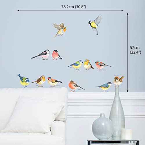 DECOWALL DS2-8038 Little Birds Kids Wall Stickers Wall Decals Peel and Stick Removable Wall Stickers for Kids Nursery Bedroom Living Room (Small) d?cor
