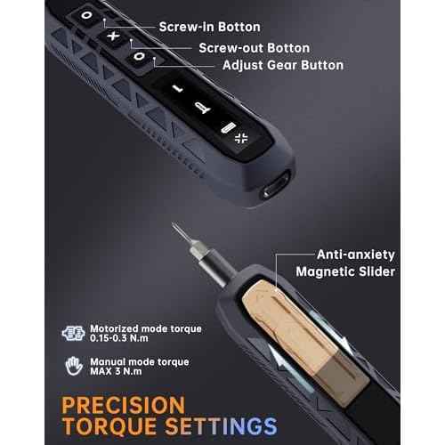 Electric Screwdriver Kit, 181 in 1 Mini Precision Screwdriver Set with 162 Magnetic Bits, 3 Torque Settings, 3.7V Cordless Power Screwdriver Repair Tool for Phone Camera Laptop Watch