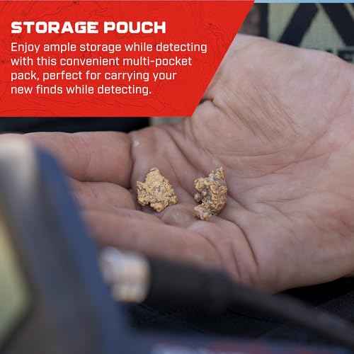 MINELAB Multi Pocket Finds Pouch with Secure Straps and Hard Shell