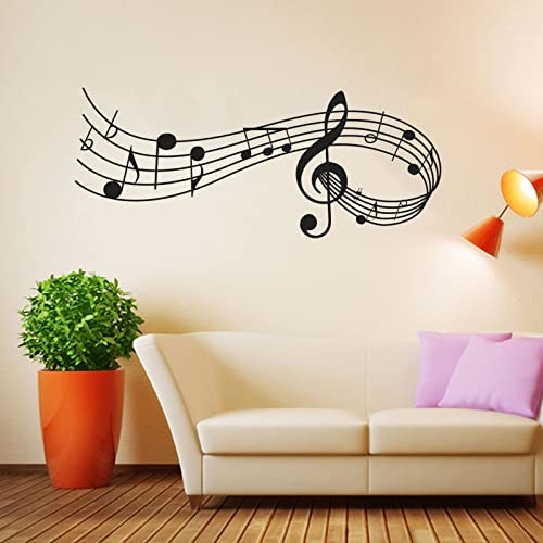 Musical Note Wall Decals, Creative Music Notes Notation Removable Vinyl Wall Stickers for Classroom Kids Music Studio Dance Room Bedroom Art Decor House Decoration