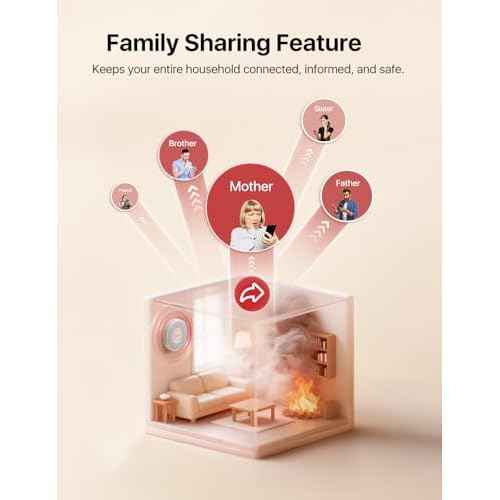 X-Sense Smart Wi-Fi Smoke Detector with Voice Alerts and 17 Locations, Fire Alarm, Fire Detector, 1.3 in (33 mm) Thick, XS0B-iR, 1 Pack