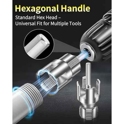 Internal & External Pipe Threading Tool, PVC Pipe Threader, Pipe Threading Tool, 1/2'' 3/4'' Dies Electric Drill Compatible for Home Repair (2PCS) (1/2£¨DN15))