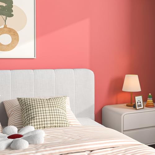 FunStick Coral Pink Wallpaper Peel and Stick Pink Contact Paper for Cabinets Desk Classroom Self Adhesive Removable Wall Paper Renter Friendly Wallpaper for Kids Girls Bedroom Bathroom Walls 15.8"x80"