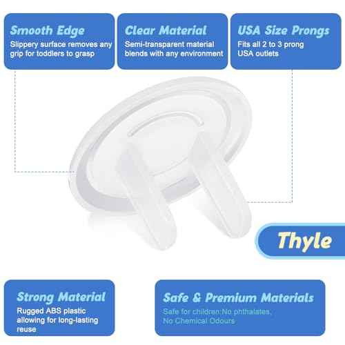 Thyle 750 Pcs Outlet Covers Bulk Child Baby Proofing Plug Covers for Electrical Outlets Easy Install Socket Sturdy Safe Secure Baby Proofing Kit for Home Office Bulk