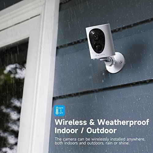 virtavo Security Cameras Wireless Outdoor, Battery Powered Starlight Color Night Vision Weatherproof, Surveillance WiFi Home Camera Outside, AI Motion Detection, Compatible with Alexa