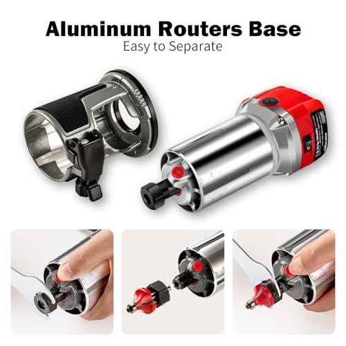 Router Tool 800W Wood Router for Woodworking Tools Compat Router Plunge Router Trim Router with 12pcs 1/4" Router Bits 31000r/Min 110V,Tool Box (US7)