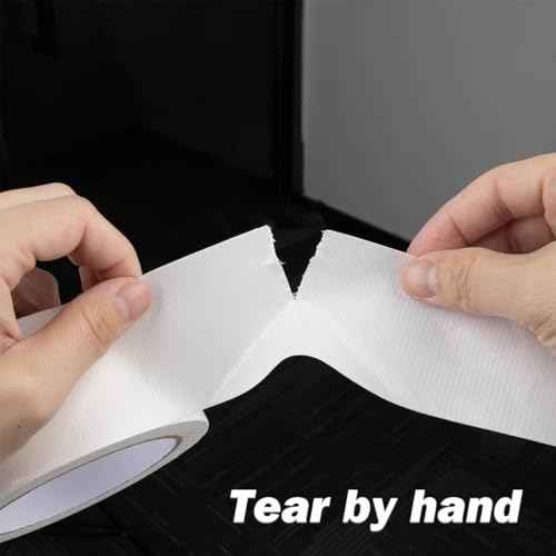 3Pack White Duct Tape Heavy Duty Waterproof Strong Adhesive Duct Tape Bulk for Indoor Outdoor Repairs Tear by Hand 60 Yards x 2 Inch Total