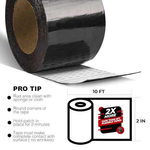 Black RV Roof Sealant Tape, 2" x 10' Waterproof Repair Seal Tape ? Extra Thick, UV-Resistant, Weatherproof Patch for Permanent Leak Sealing on RVs, Trailers, and Mobile Homes