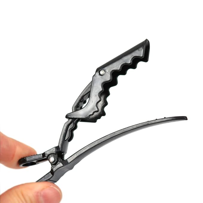 12 Pcs Alligator Hair Clips for Styling Sectioning Hair Clips for Women Wide Teeth Professional for Hair Salon Barber (Black)