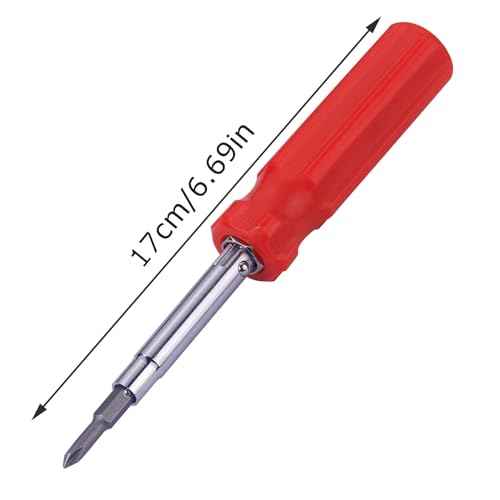 6-In-1 Flat Head & Phillips Reversible Screwdriver #1 And #2 Phillips, 3/16 And 5/16 Slotteds,1/4" & 5/16" Nut Driver Bit Tube Snap-on 6 In 1 Multifunctional Screwdriver