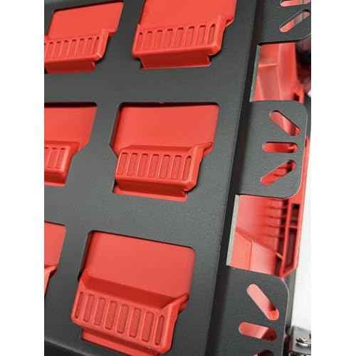 VELCKING for Milwaukee Packout Mounting Plate, Metal Storage Base, Wall and Floor Compatible Toolbox Mount (BLACK, 1-Full Plate)