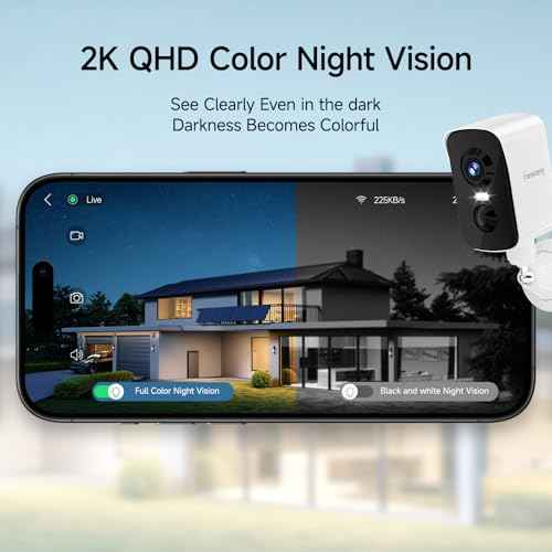 fanxiang 2K Wireless Security Camera Outdoor Rechargeable Battery Camera WiFi, 300¡Æ Pan Rotating, AI Motion Detection, PIR, Color Night Vision, Spotlight, Siren, Two-Way Talk, IP65, SD/Cloud Storage