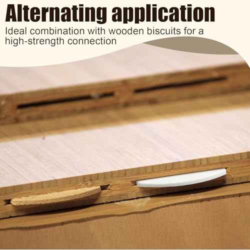 50 Pcs PVC Biscuits Joining Biscuits Joiner Tool for PVC Trim, Deck, Joinery, DIY
