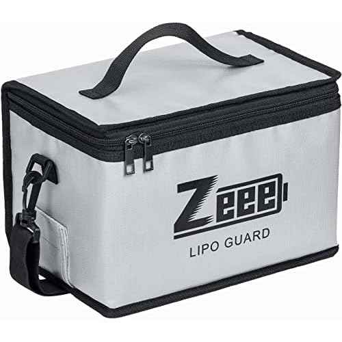 Zeee Lipo Fireproof Safe Bag - Large Capacity Storage Guard Pouch for Charging - 10 Cell Adjustable (10.6x6.7x6.7in)