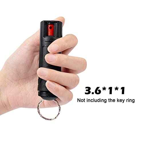 Pepper Spray, 32 Bursts 2.0% MC Defense Spray Belt Clip Holder. Pepper Spray Keychain for Women Self Defense. Tear Gas with Quick Release for Easy Access Finger Grip 7 Packs