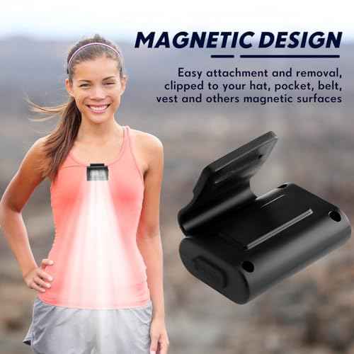 6 Pcs LED Running Lights for Runners Joggers Safety Jogging LED Light Clip Rechargeable Reflective Running Gear Magnetic USB Night Walking for Hiking Jogging Outdoor