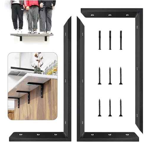 Countertop Support Bracket 10 inch 3 Pack Granite Countertop Bracket 10" x 6" x 2 1/2" Heavy Duty Shelf Bracket L Bracket Mantel Corbels for Wood/Quartz/Concret/Laminate Countertops