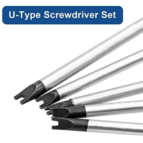 Litoexpe 5 Pcs Magnetic Spanner Screwdriver Set, U-Type Screwdriver Set, Screws Driver Tool, M1.7, M2.0, M2.3, M2.6, M2.8